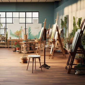 Vibrant art studio for creative expression